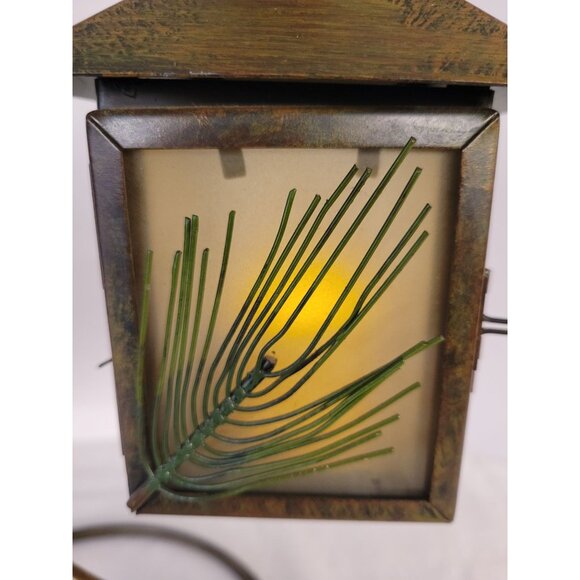 Rustic Pinecones Metal Pine Needles Lantern Tea Light Candle Holders Cabin Decor - Picture 13 of 14